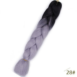 24inch Pink Synthetic Crochet Hair Jumbo Braid