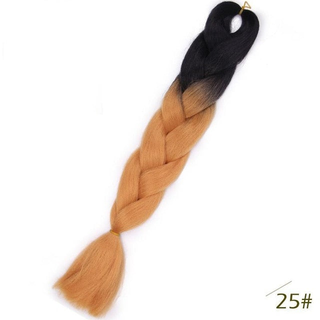 24inch Pink Synthetic Crochet Hair Jumbo Braid