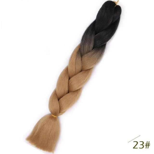 24inch Pink Synthetic Crochet Hair Jumbo Braid