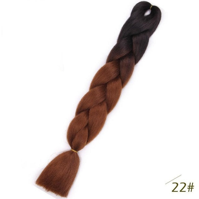 24inch Pink Synthetic Crochet Hair Jumbo Braid