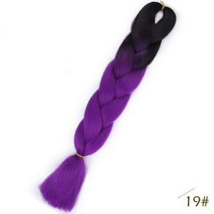 24inch Pink Synthetic Crochet Hair Jumbo Braid