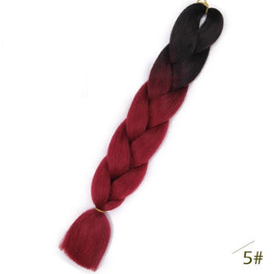 24inch Pink Synthetic Crochet Hair Jumbo Braid