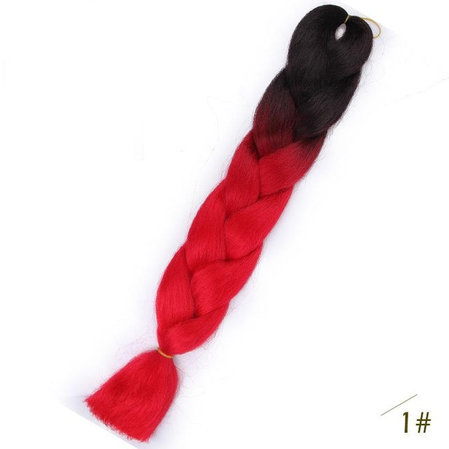 24inch Pink Synthetic Crochet Hair Jumbo Braid