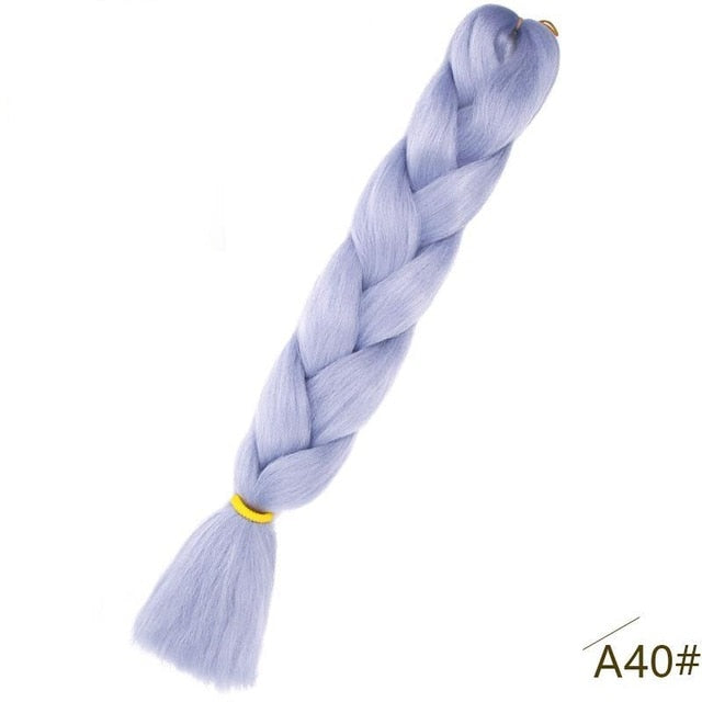 24inch Pink Synthetic Crochet Hair Jumbo Braid