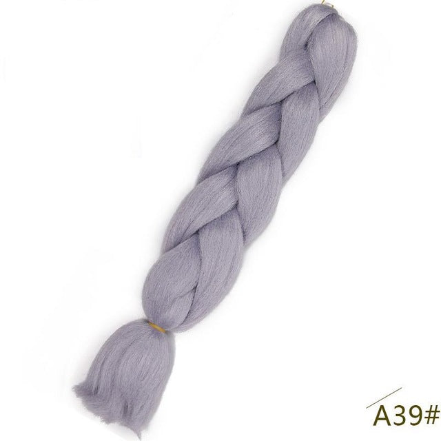 24inch Pink Synthetic Crochet Hair Jumbo Braid