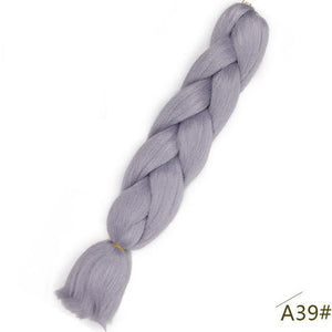 24inch Pink Synthetic Crochet Hair Jumbo Braid
