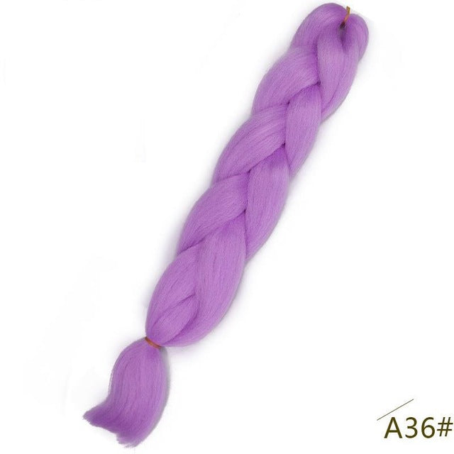 24inch Pink Synthetic Crochet Hair Jumbo Braid