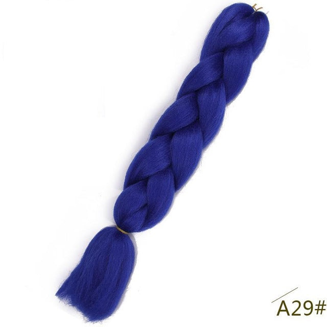 24inch Pink Synthetic Crochet Hair Jumbo Braid
