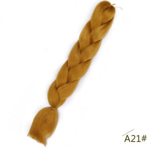 24inch Pink Synthetic Crochet Hair Jumbo Braid