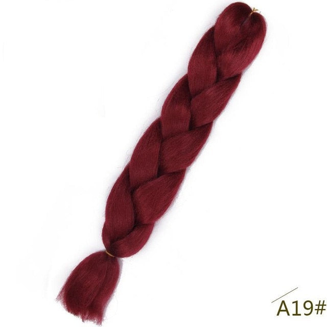 24inch Pink Synthetic Crochet Hair Jumbo Braid