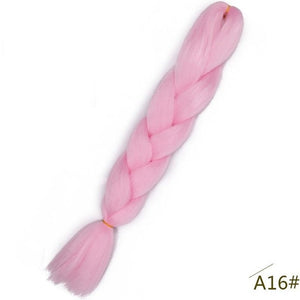 24inch Pink Synthetic Crochet Hair Jumbo Braid