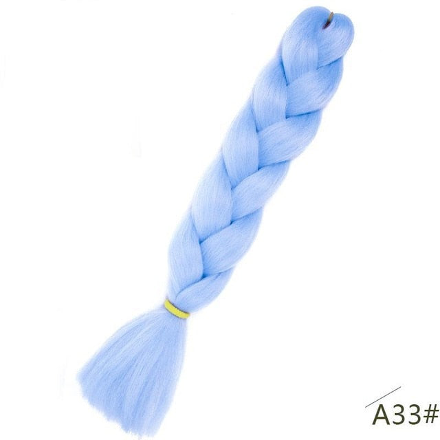 24inch Pink Synthetic Crochet Hair Jumbo Braid