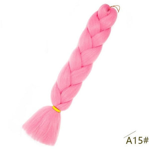 24inch Pink Synthetic Crochet Hair Jumbo Braid