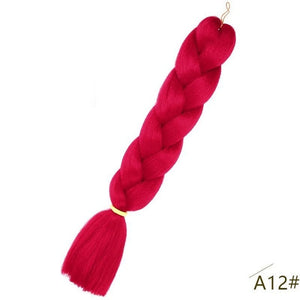 24inch Pink Synthetic Crochet Hair Jumbo Braid