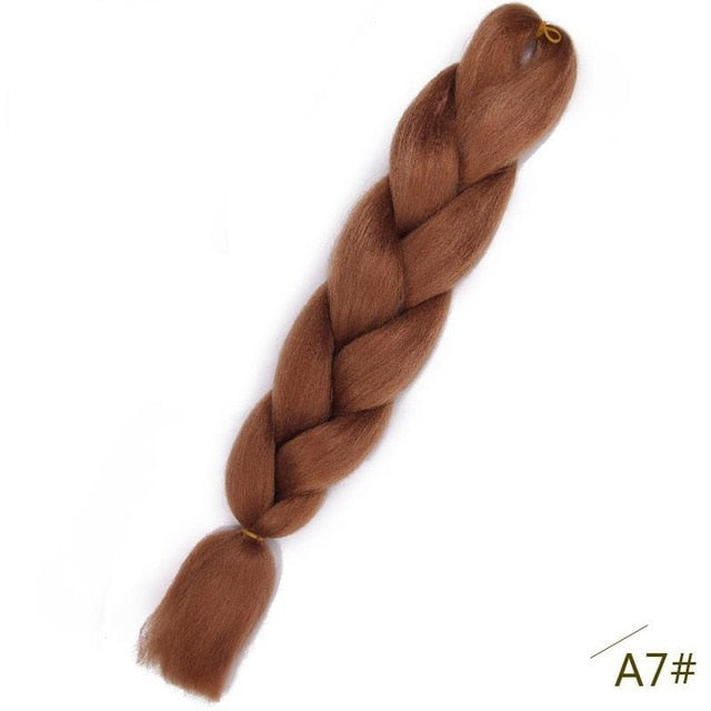 24inch Pink Synthetic Crochet Hair Jumbo Braid