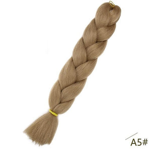 24inch Pink Synthetic Crochet Hair Jumbo Braid