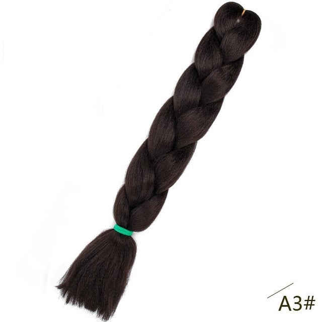 24inch Pink Synthetic Crochet Hair Jumbo Braid
