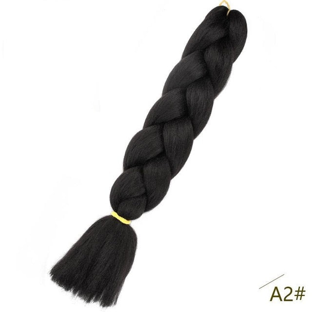 24inch Pink Synthetic Crochet Hair Jumbo Braid