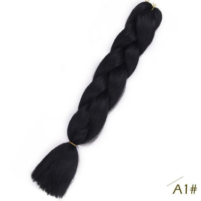24inch Pink Synthetic Crochet Hair Jumbo Braid