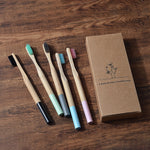 Load image into Gallery viewer, 5 pack Adult Bamboo Toothbrushes
