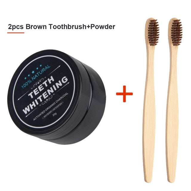 Teeth Whitening 30g Powder & Bamboo tooth brush