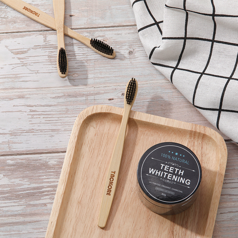 Bamboo Charcoal Toothbrush  & Tooth Powder