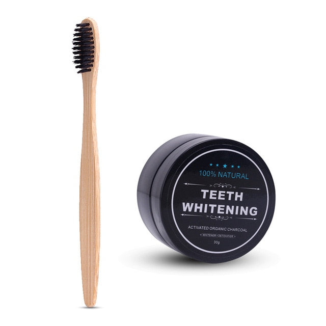 Bamboo Charcoal Toothbrush  & Tooth Powder