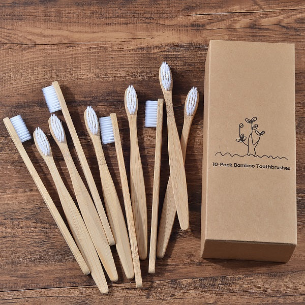 New design mixed color bamboo toothbrush