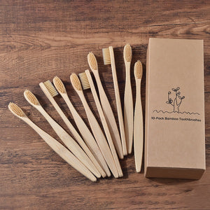 New design mixed color bamboo toothbrush