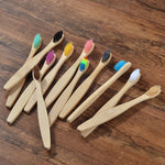 Load image into Gallery viewer, New design mixed color bamboo toothbrush
