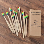 Load image into Gallery viewer, New design mixed color bamboo toothbrush
