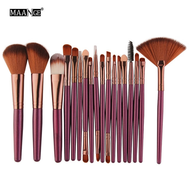 MAANGE 6/15/18Pcs Makeup Brushes Tool Set