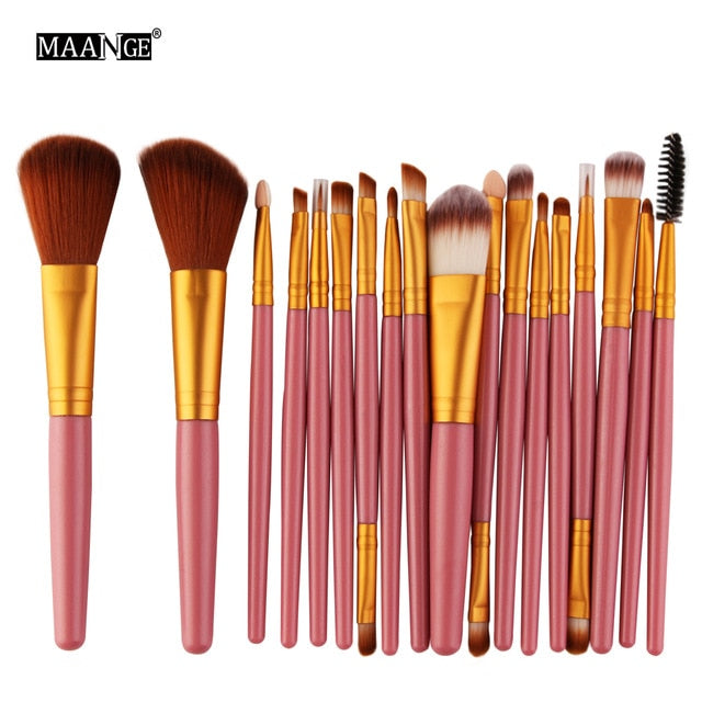 MAANGE 6/15/18Pcs Makeup Brushes Tool Set