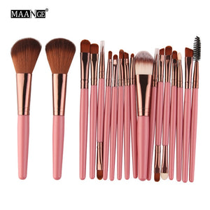 MAANGE 6/15/18Pcs Makeup Brushes Tool Set