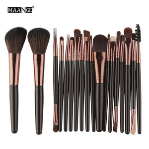 MAANGE 6/15/18Pcs Makeup Brushes Tool Set