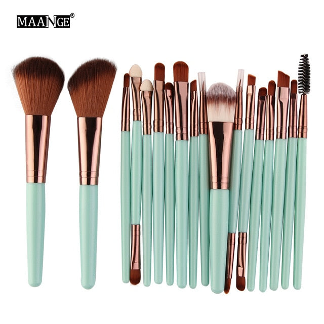 MAANGE 6/15/18Pcs Makeup Brushes Tool Set