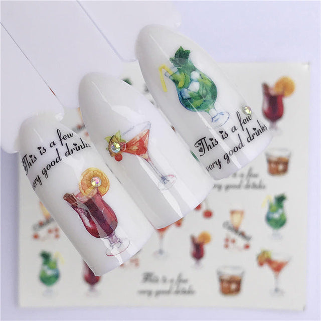 Nail sticker Art Decoration Slider Fox Wolf Animal Adhesive Design