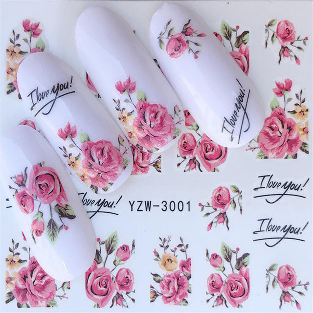 Nail sticker Art Decoration Slider Fox Wolf Animal Adhesive Design