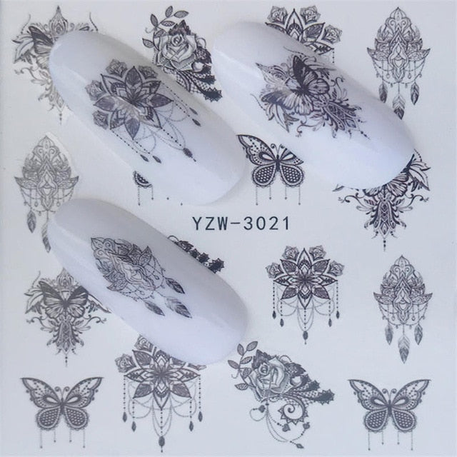 Nail sticker Art Decoration Slider Fox Wolf Animal Adhesive Design