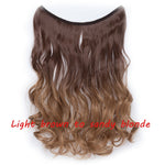 Load image into Gallery viewer, 20inch Invisible Wire No Clip One Piece Halo Hair Extension flip
