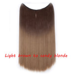 Load image into Gallery viewer, 20inch Invisible Wire No Clip One Piece Halo Hair Extension flip
