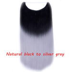 Load image into Gallery viewer, 20inch Invisible Wire No Clip One Piece Halo Hair Extension flip
