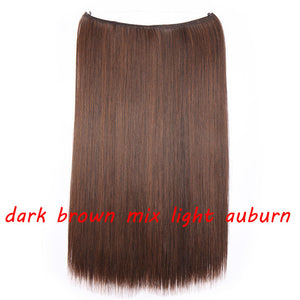 20inch Invisible Wire No Clip One Piece Halo Hair Extension flip