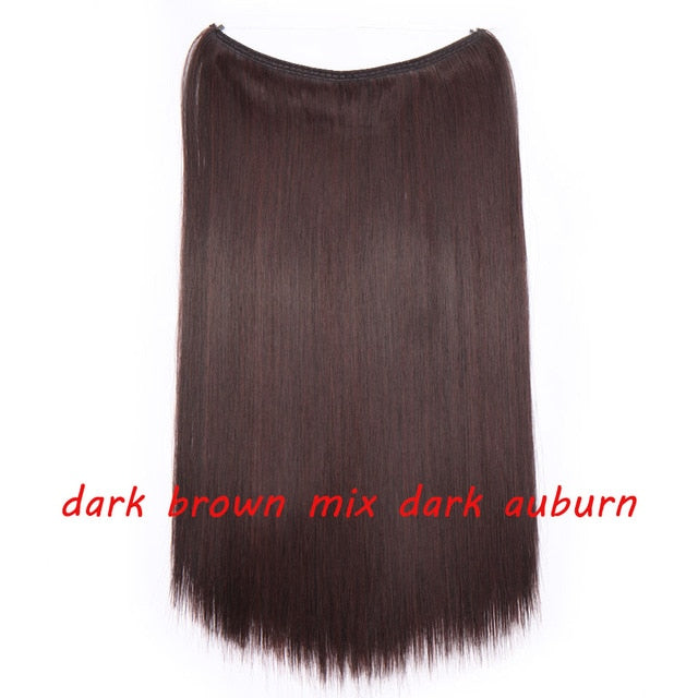 20inch Invisible Wire No Clip One Piece Halo Hair Extension flip