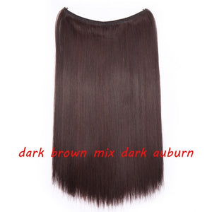 20inch Invisible Wire No Clip One Piece Halo Hair Extension flip