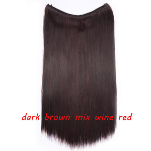 20inch Invisible Wire No Clip One Piece Halo Hair Extension flip