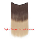 Load image into Gallery viewer, 20inch Invisible Wire No Clip One Piece Halo Hair Extension flip
