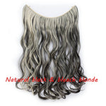Load image into Gallery viewer, 20inch Invisible Wire No Clip One Piece Halo Hair Extension flip

