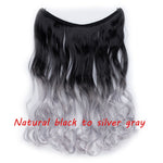 Load image into Gallery viewer, 20inch Invisible Wire No Clip One Piece Halo Hair Extension flip
