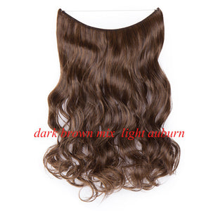 20inch Invisible Wire No Clip One Piece Halo Hair Extension flip